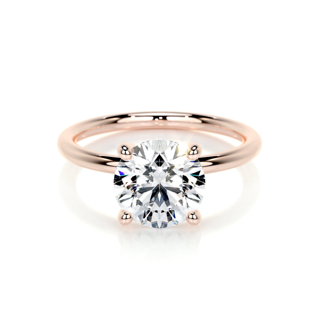 Round Solitaire Lab Grown Diamond Engagement Ring