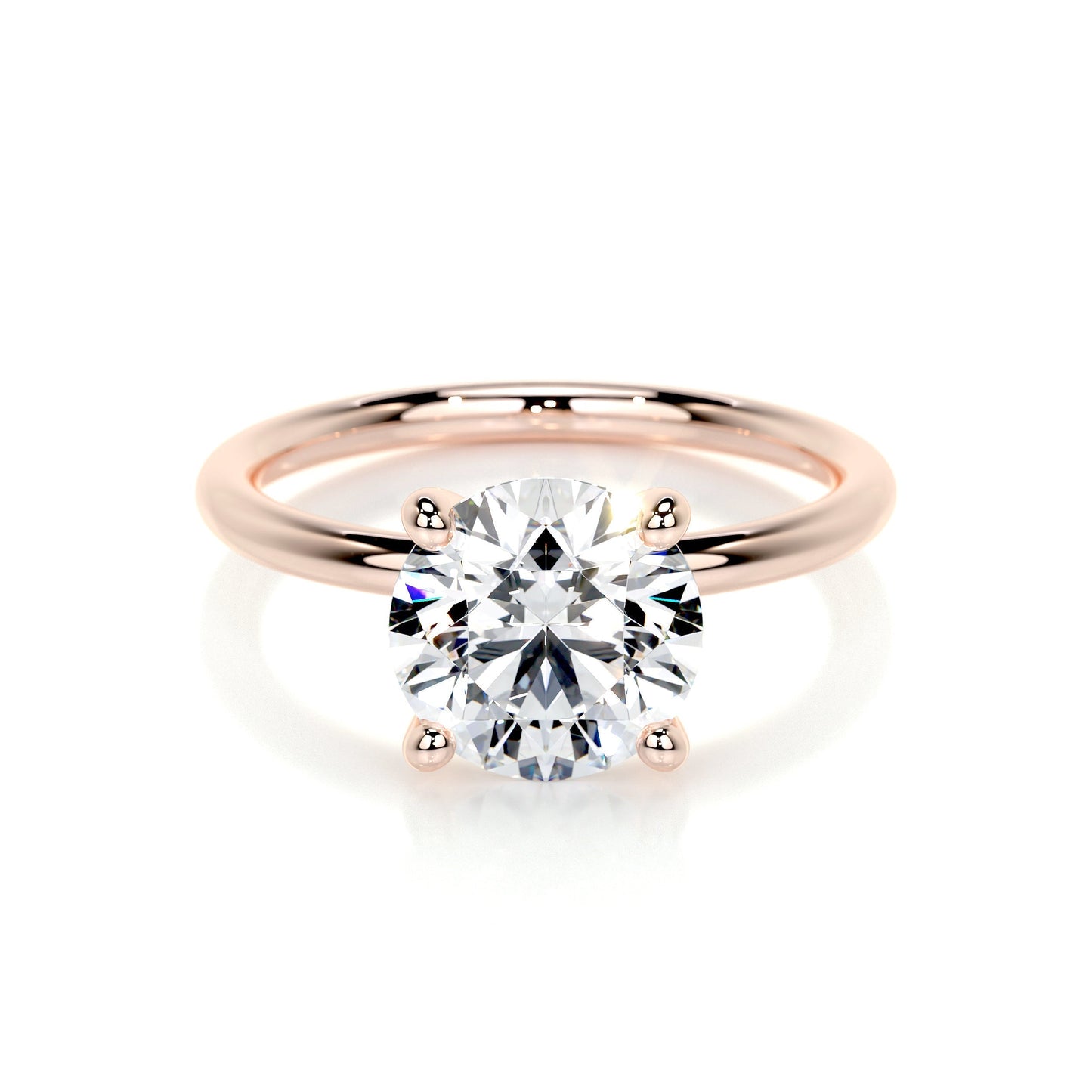 2.0 CT Round Solitaire CVD E/VS2 Diamond Engagement Ring 11