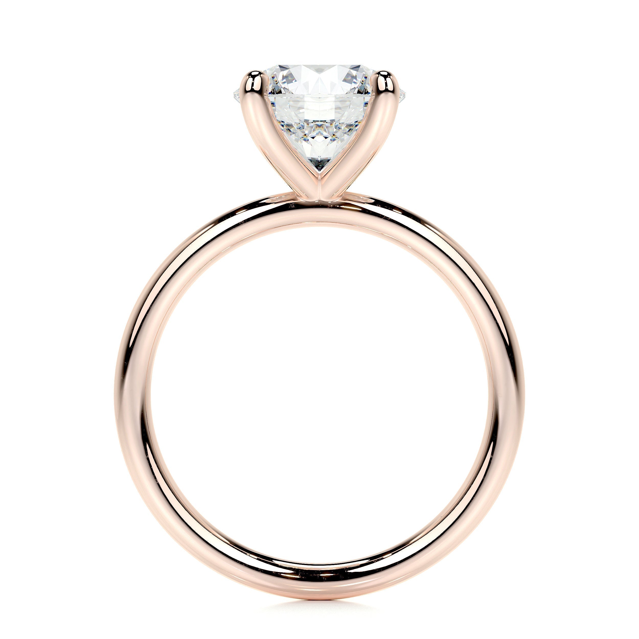 Round Solitaire Lab Grown Diamond Engagement Ring