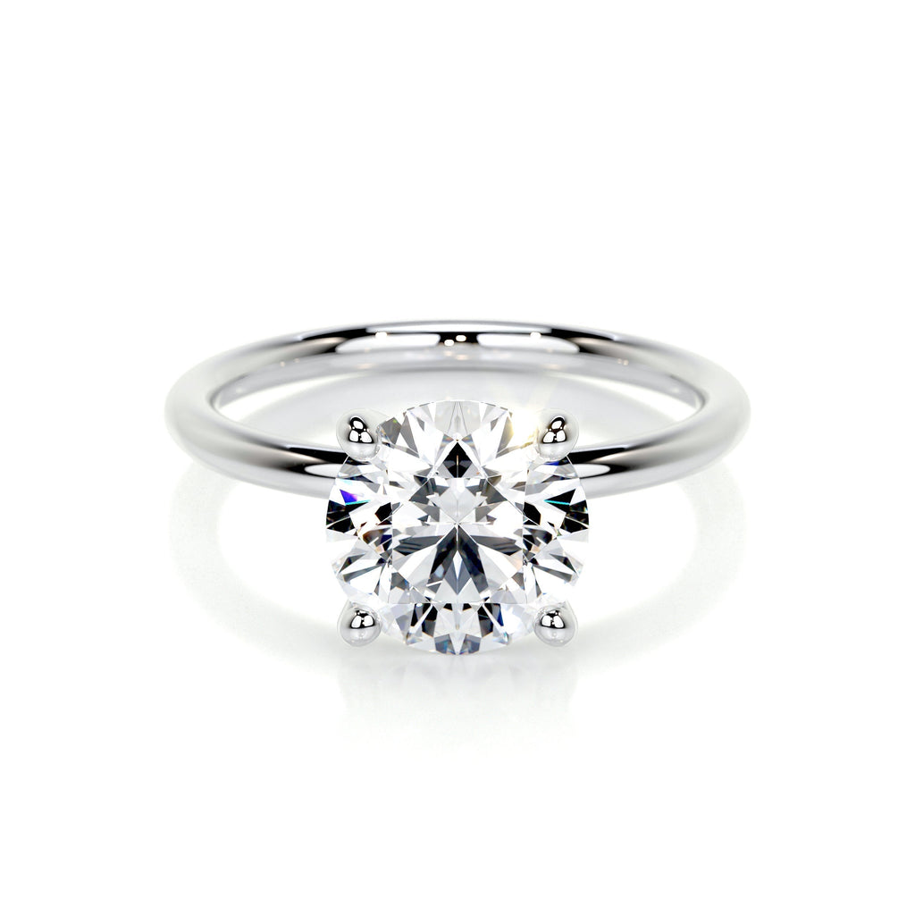 Round Solitaire Lab Grown Diamond Engagement Ring