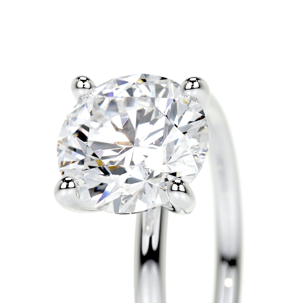 Round Solitaire Lab Grown Diamond Engagement Ring