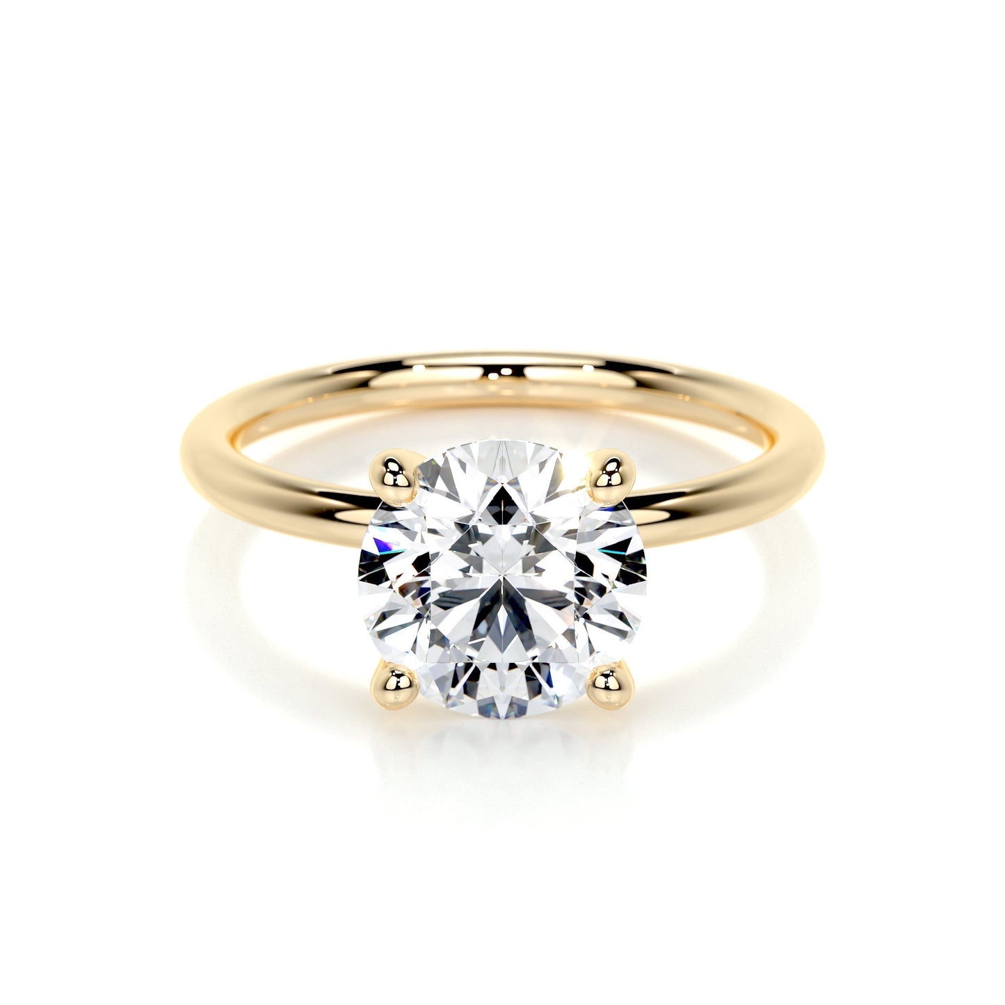 2.0 CT Round Solitaire CVD E/VS2 Diamond Engagement Ring 7