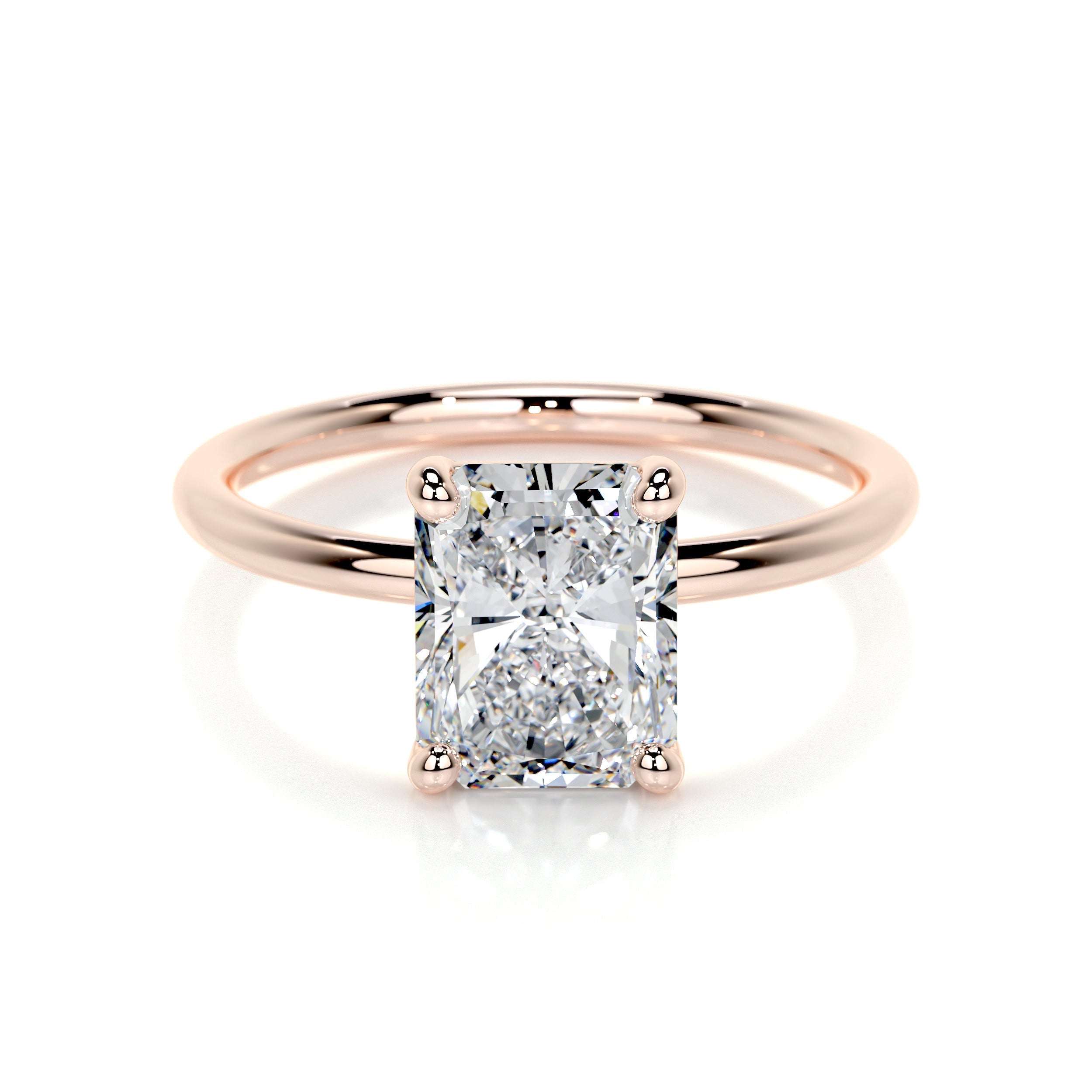 Radiant Solitaire Lab Grown Diamond Engagement Ring