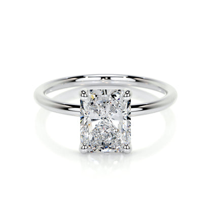 2.0 CT Radiant Solitaire CVD E/VS2 Diamond Engagement Ring 1