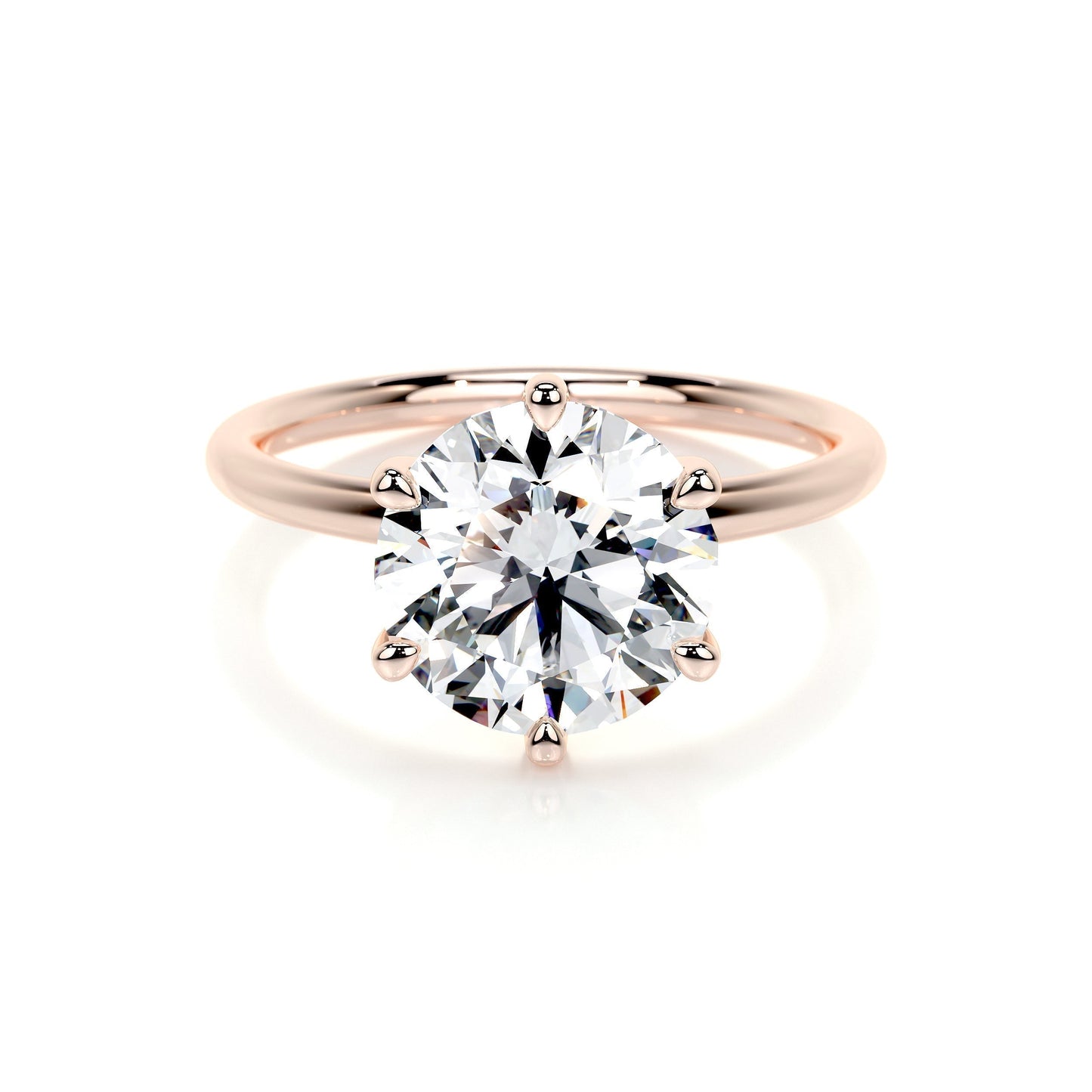 2.0 CT Round Solitaire CVD E/VS2 Diamond Engagement Ring 11