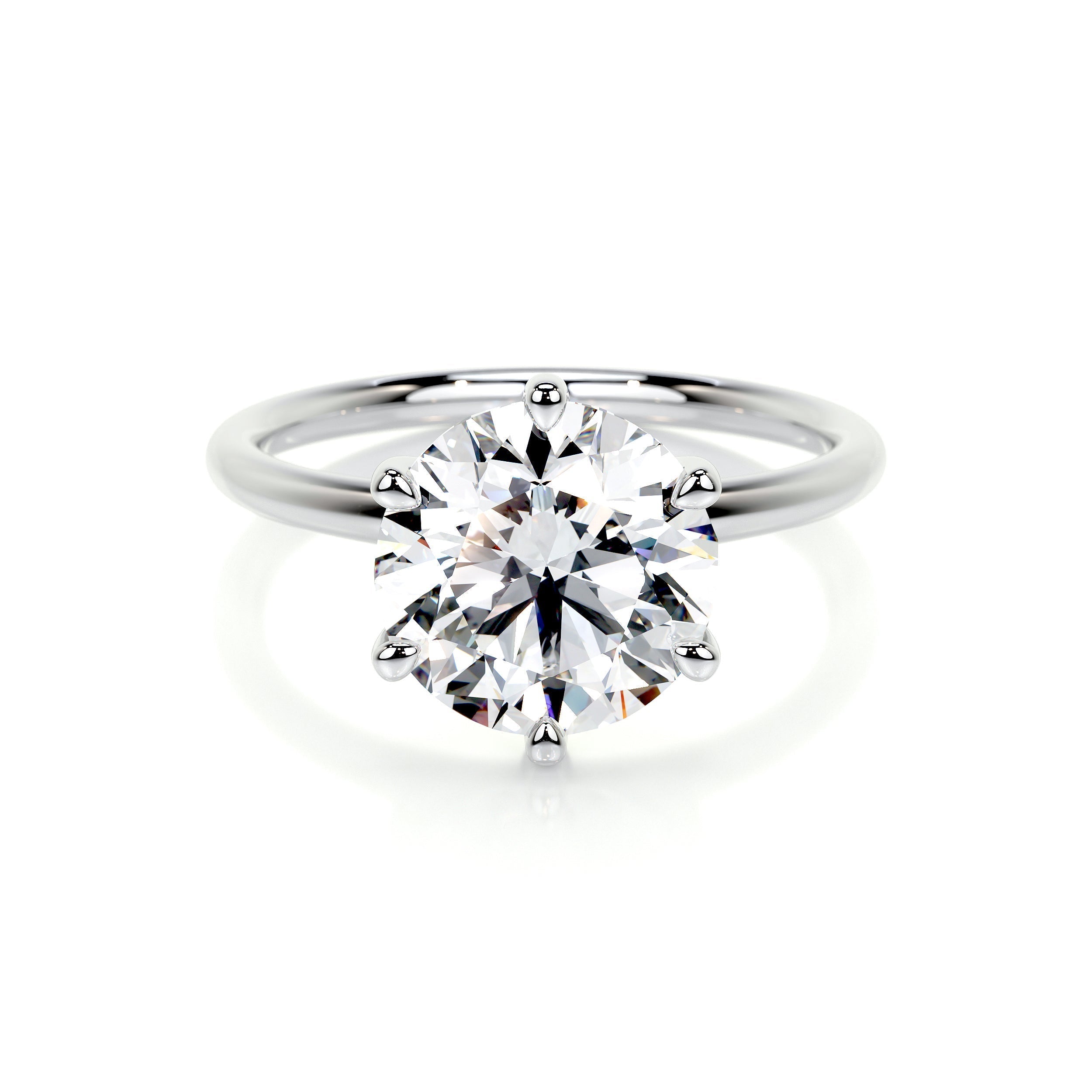 2.0 CT Round Solitaire CVD E/VS2 Diamond Engagement Ring 1