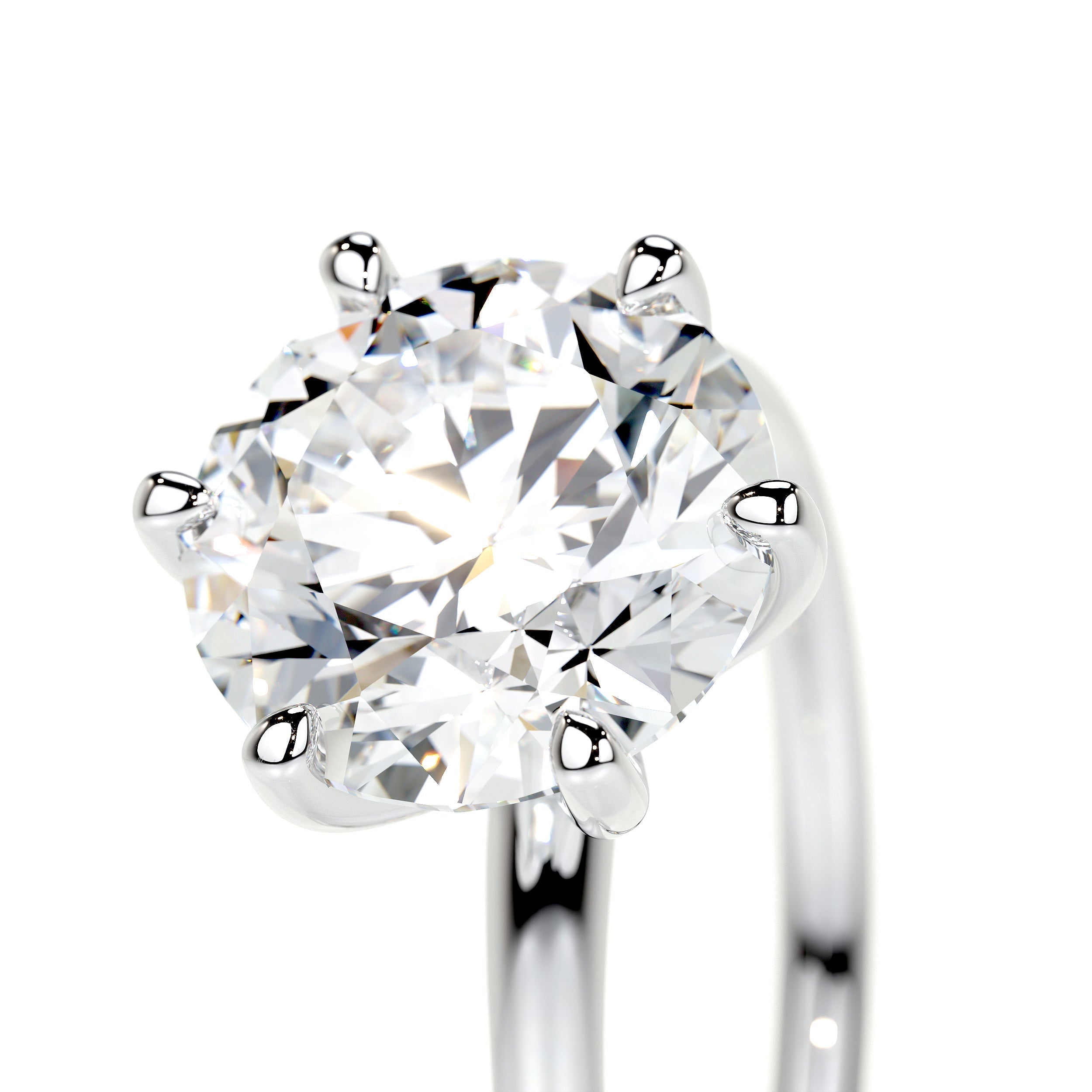 Round Solitaire Lab Grown Diamond Engagement Ring