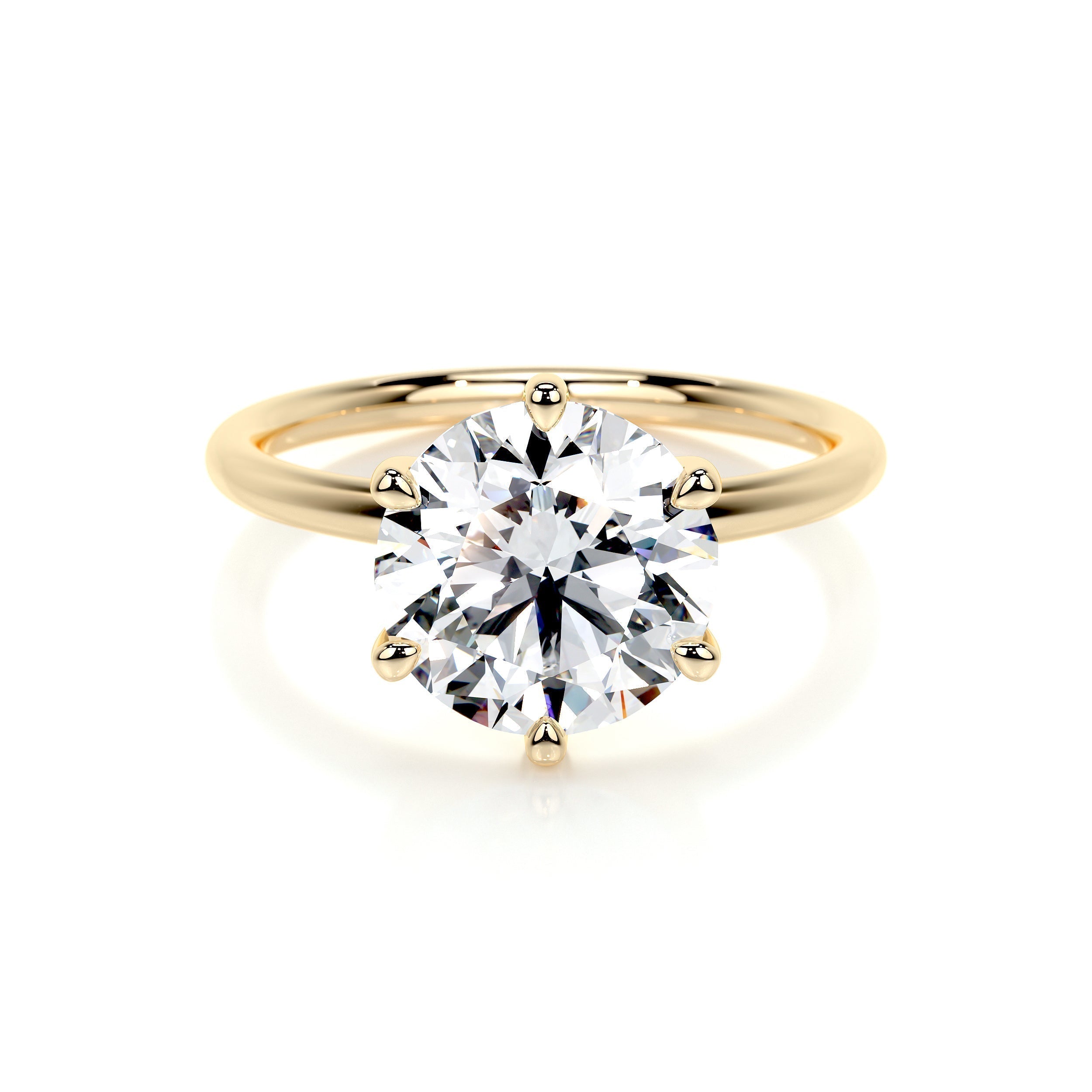 Round Solitaire Lab Grown Diamond Engagement Ring