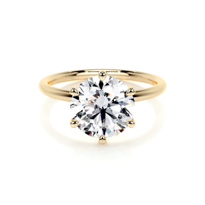 2.0 CT Round Solitaire CVD E/VS2 Diamond Engagement Ring 7