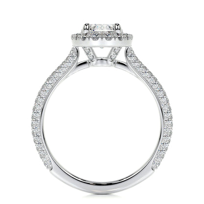 1.50 CT Oval Halo CVD F/VS2 Diamond Engagement Ring 5
