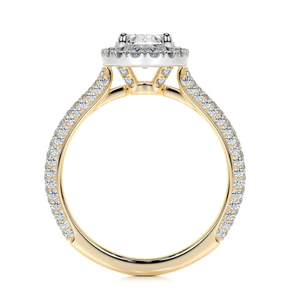 1.50 CT Oval Halo CVD F/VS2 Diamond Engagement Ring 9