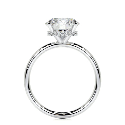 2.0 CT Pear Hidden Halo CVD E/VS2 Diamond Engagement Ring 15