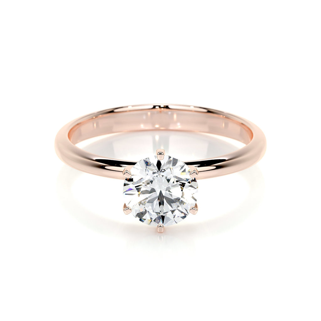 Round Solitaire Lab Grown Diamond Engagement Ring