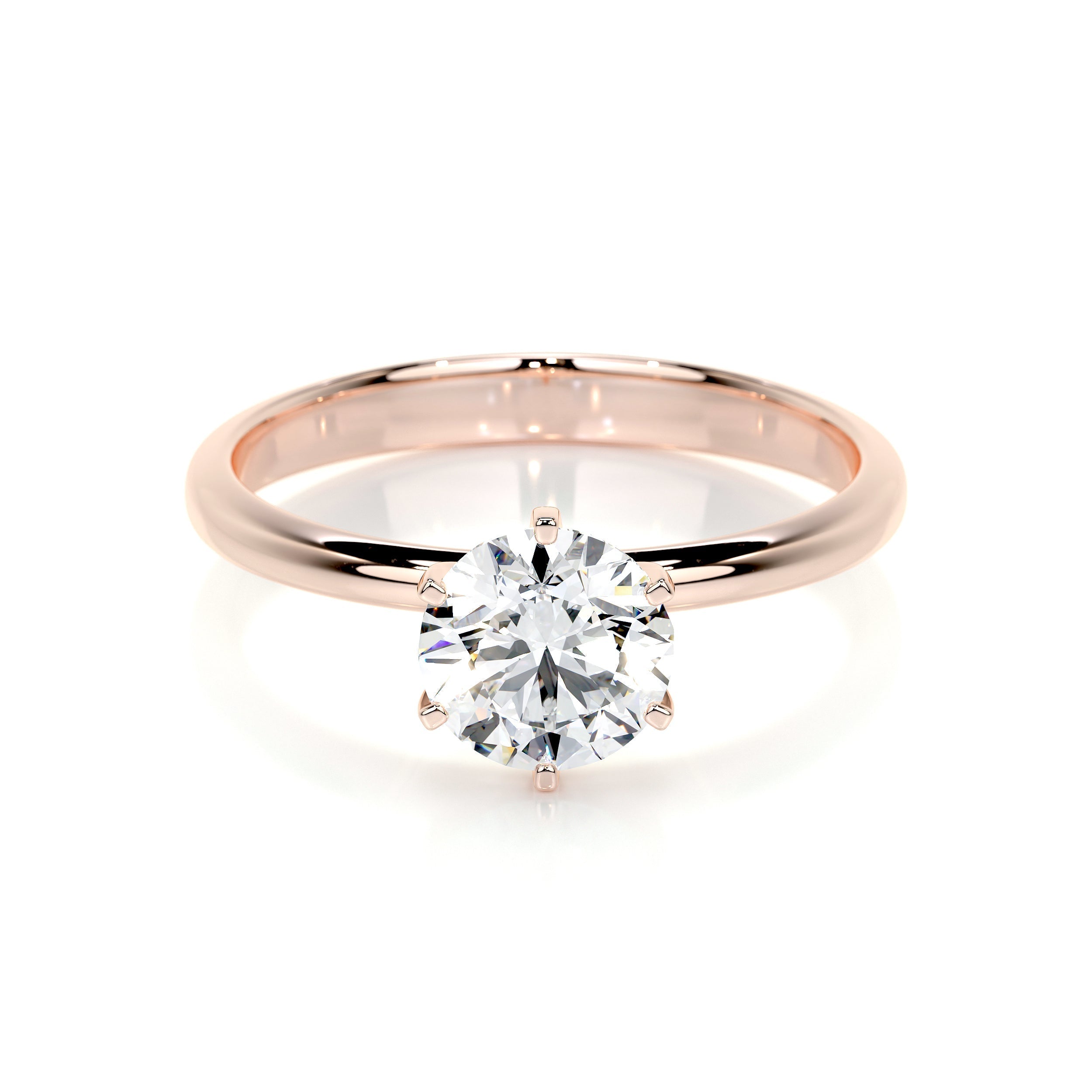 Round Solitaire Lab Grown Diamond Engagement Ring