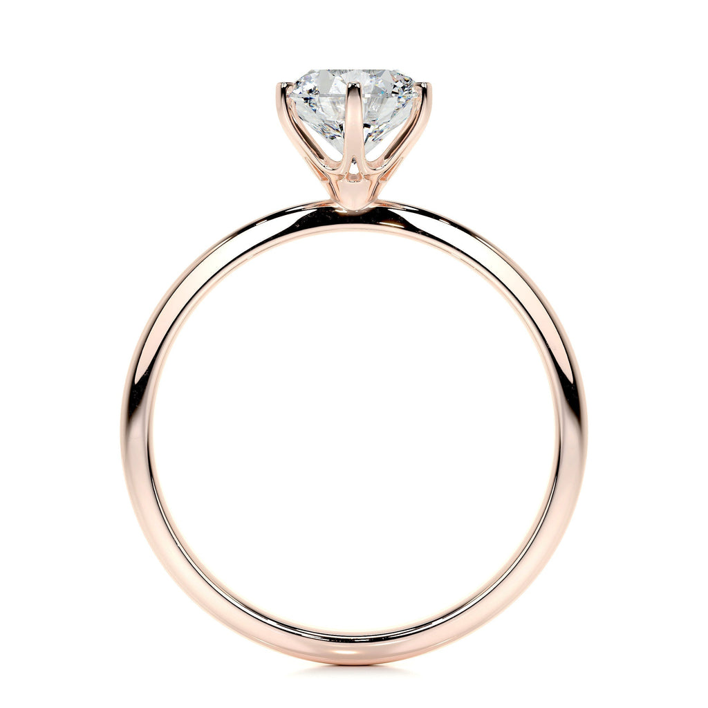 Round Solitaire Lab Grown Diamond Engagement Ring
