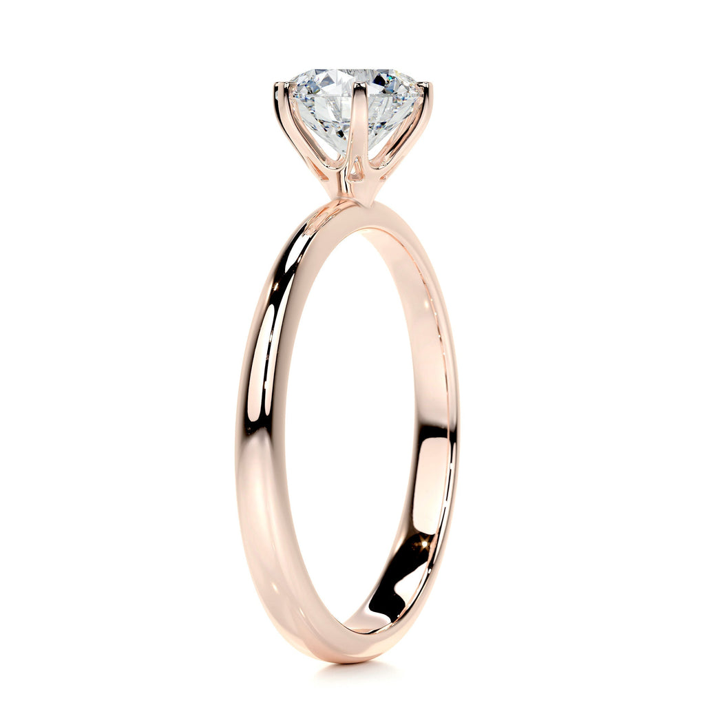 Round Solitaire Lab Grown Diamond Engagement Ring