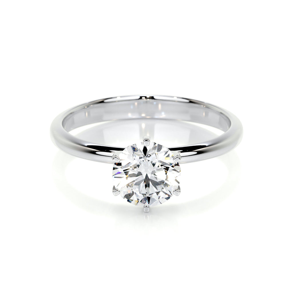 Round Solitaire Lab Grown Diamond Engagement Ring