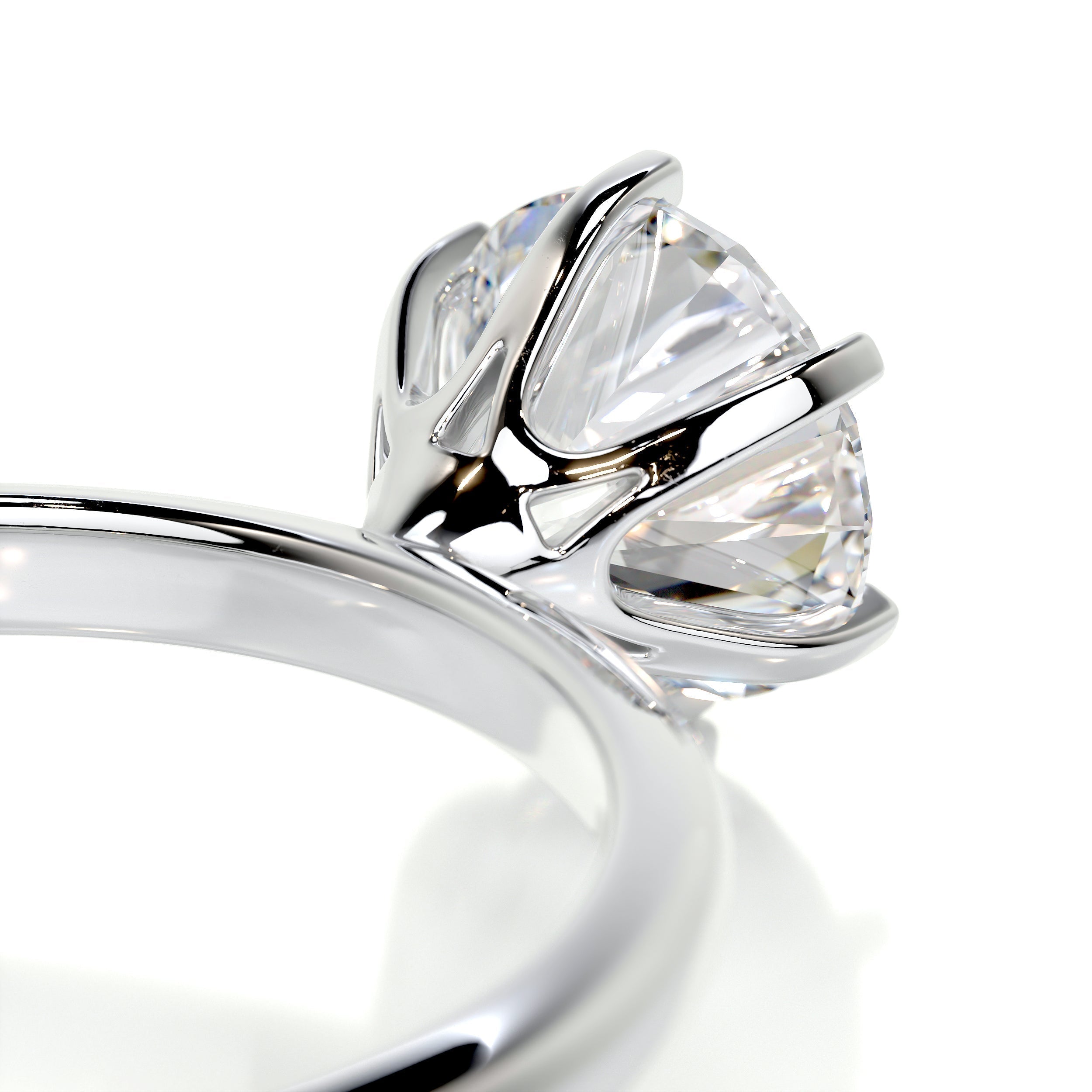 Round Solitaire Lab Grown Diamond Engagement Ring