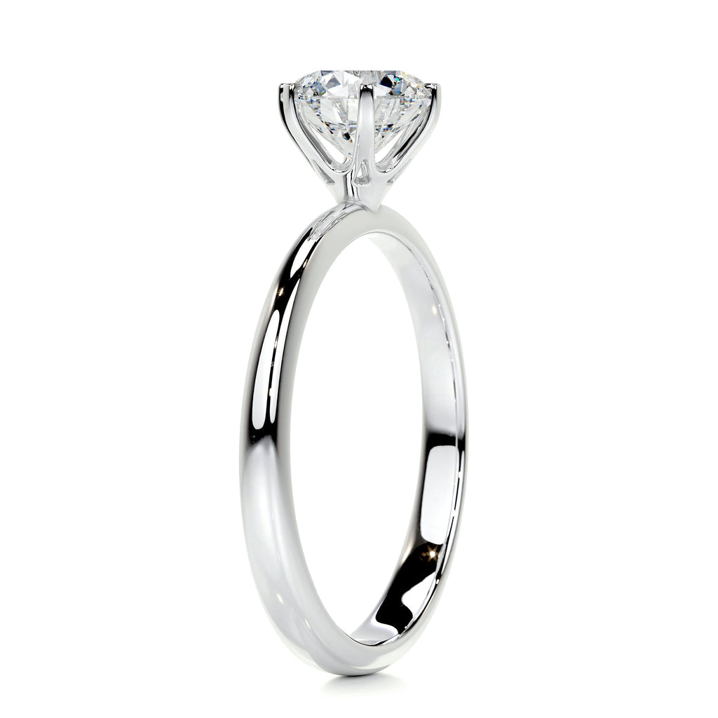 Round Solitaire Lab Grown Diamond Engagement Ring