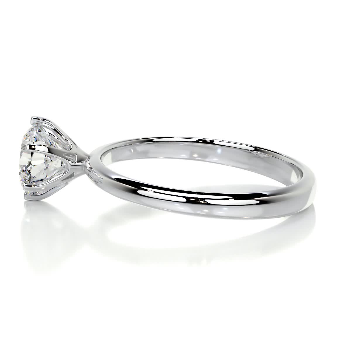 Round Solitaire Lab Grown Diamond Engagement Ring