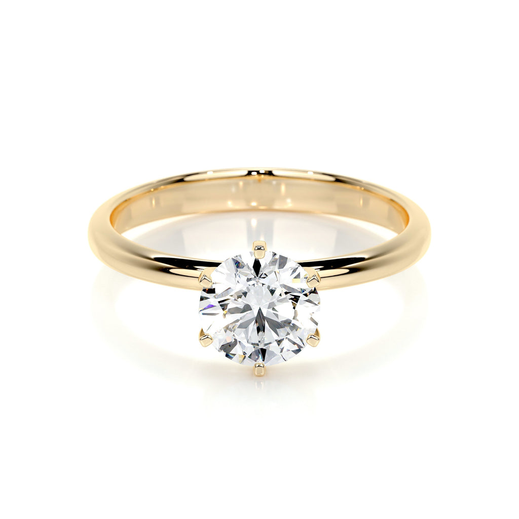 Round Solitaire Lab Grown Diamond Engagement Ring