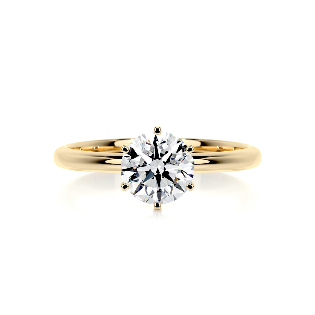 Round Solitaire Lab Grown Diamond Engagement Ring