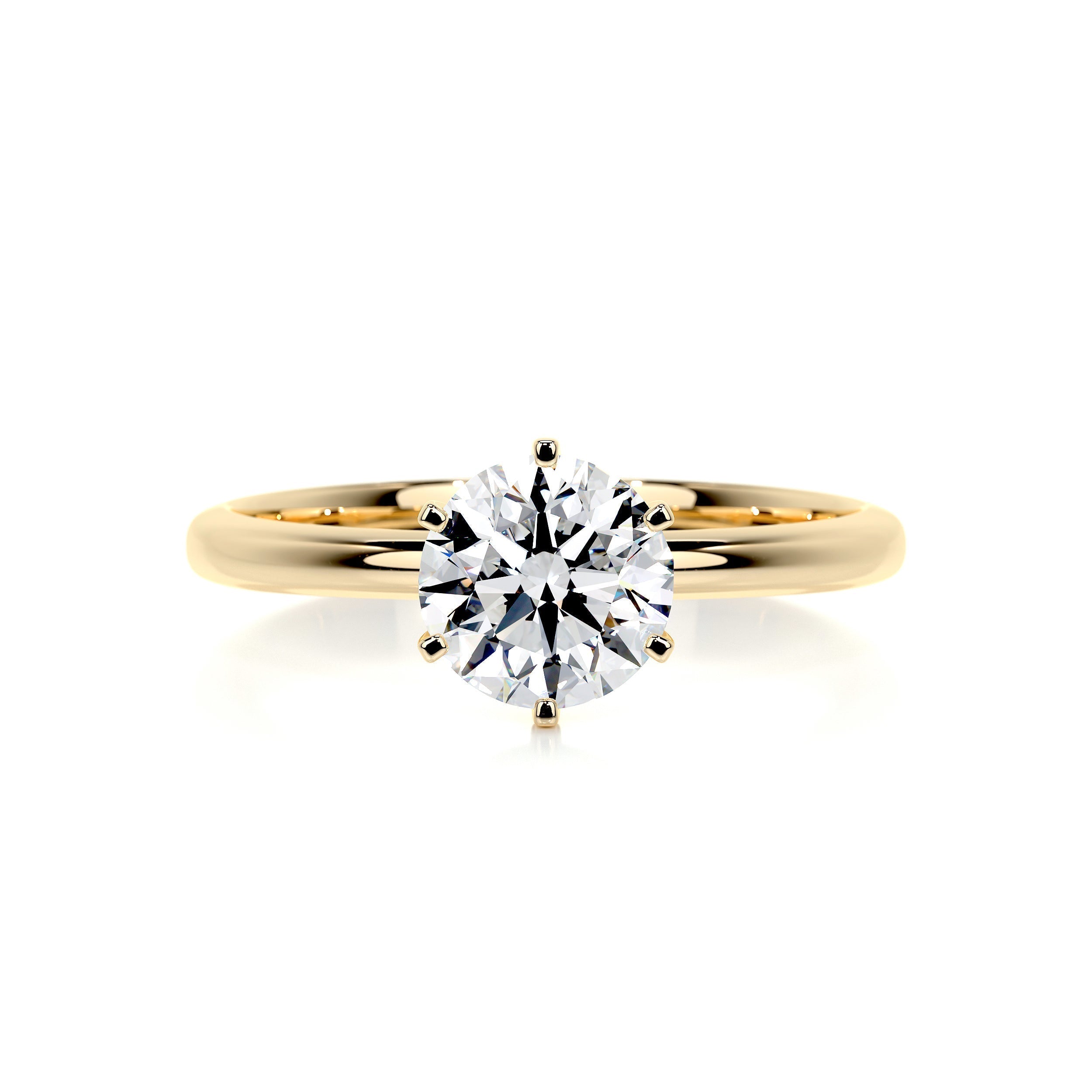 Round Solitaire Lab Grown Diamond Engagement Ring