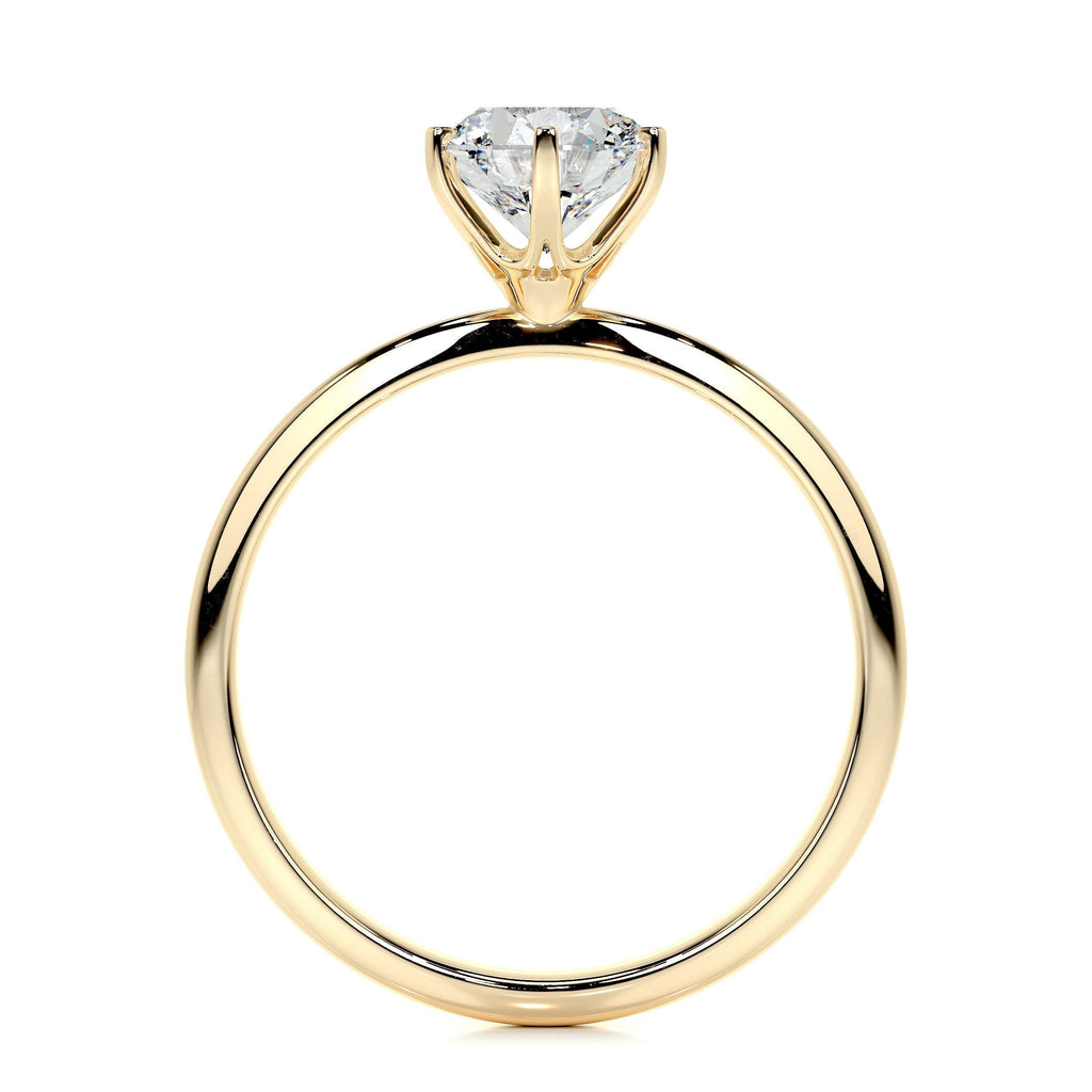 Round Solitaire Lab Grown Diamond Engagement Ring