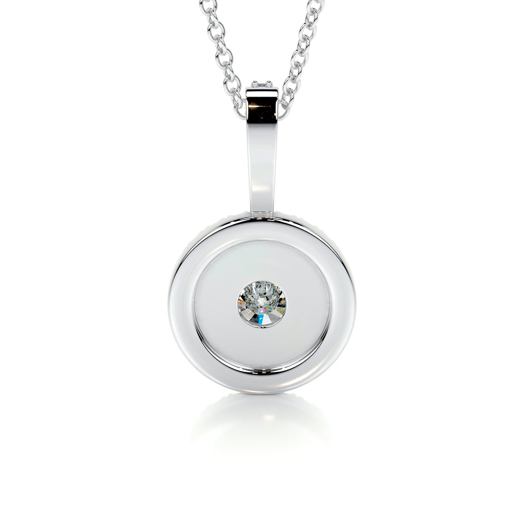 0.50 CT Round Double Halo  Lab Grown Diamond Necklace