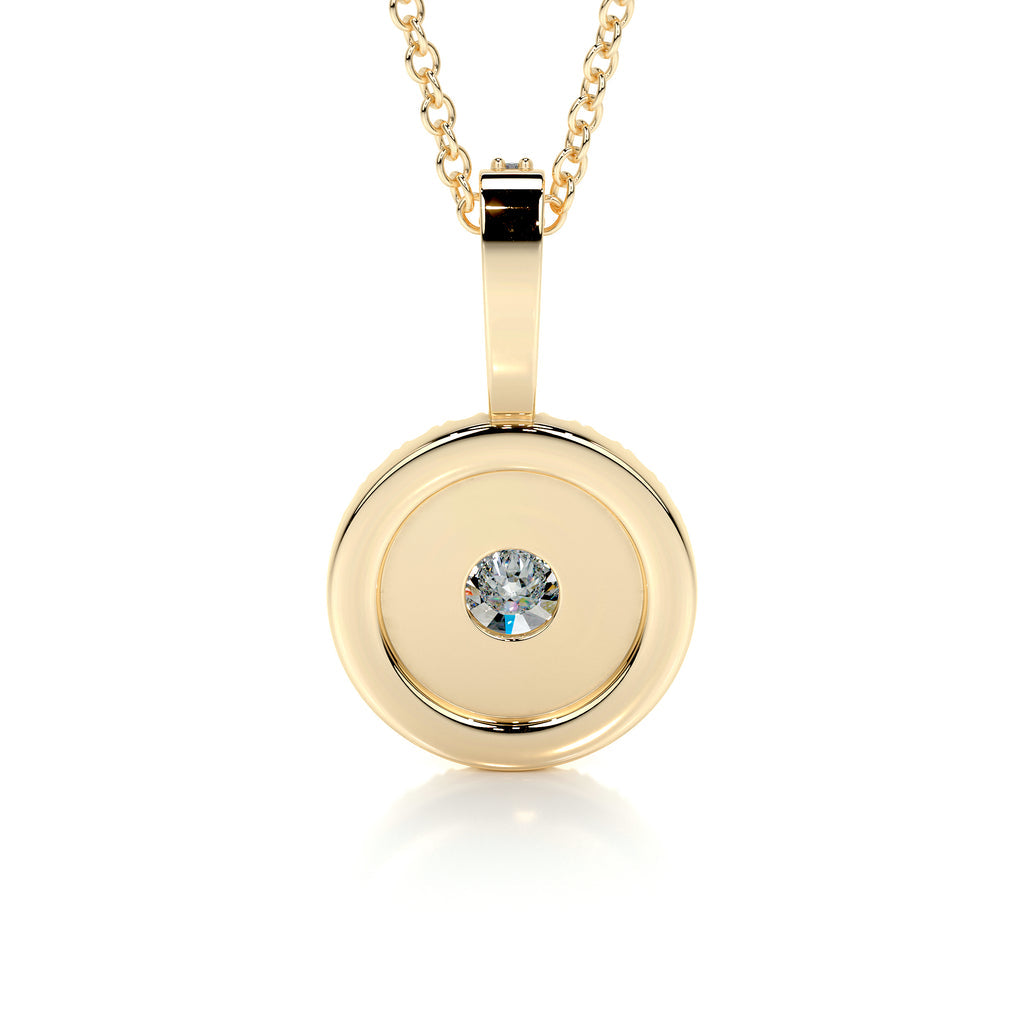 0.50 CT Round Double Halo  Lab Grown Diamond Necklace
