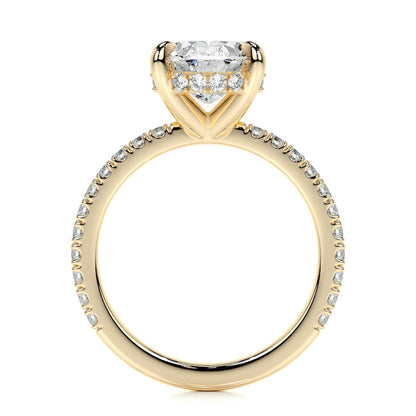 2.0 CT Oval Hidden Halo CVD E/VS2 Diamond Engagement Ring 9