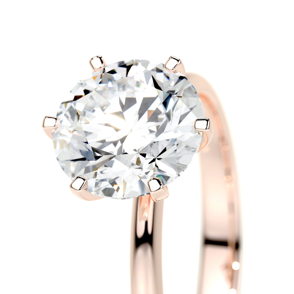 Round Solitaire Lab Grown Diamond Engagement Ring