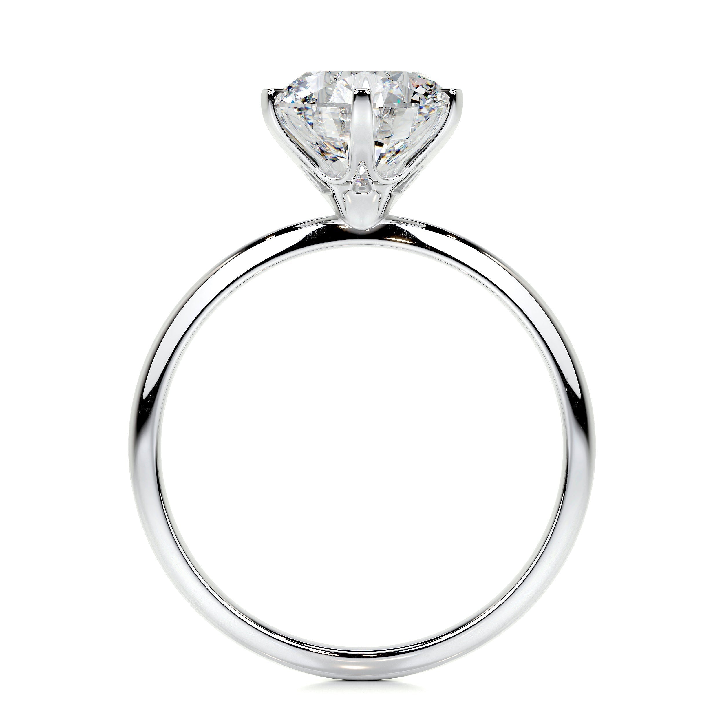 Round Solitaire Lab Grown Diamond Engagement Ring