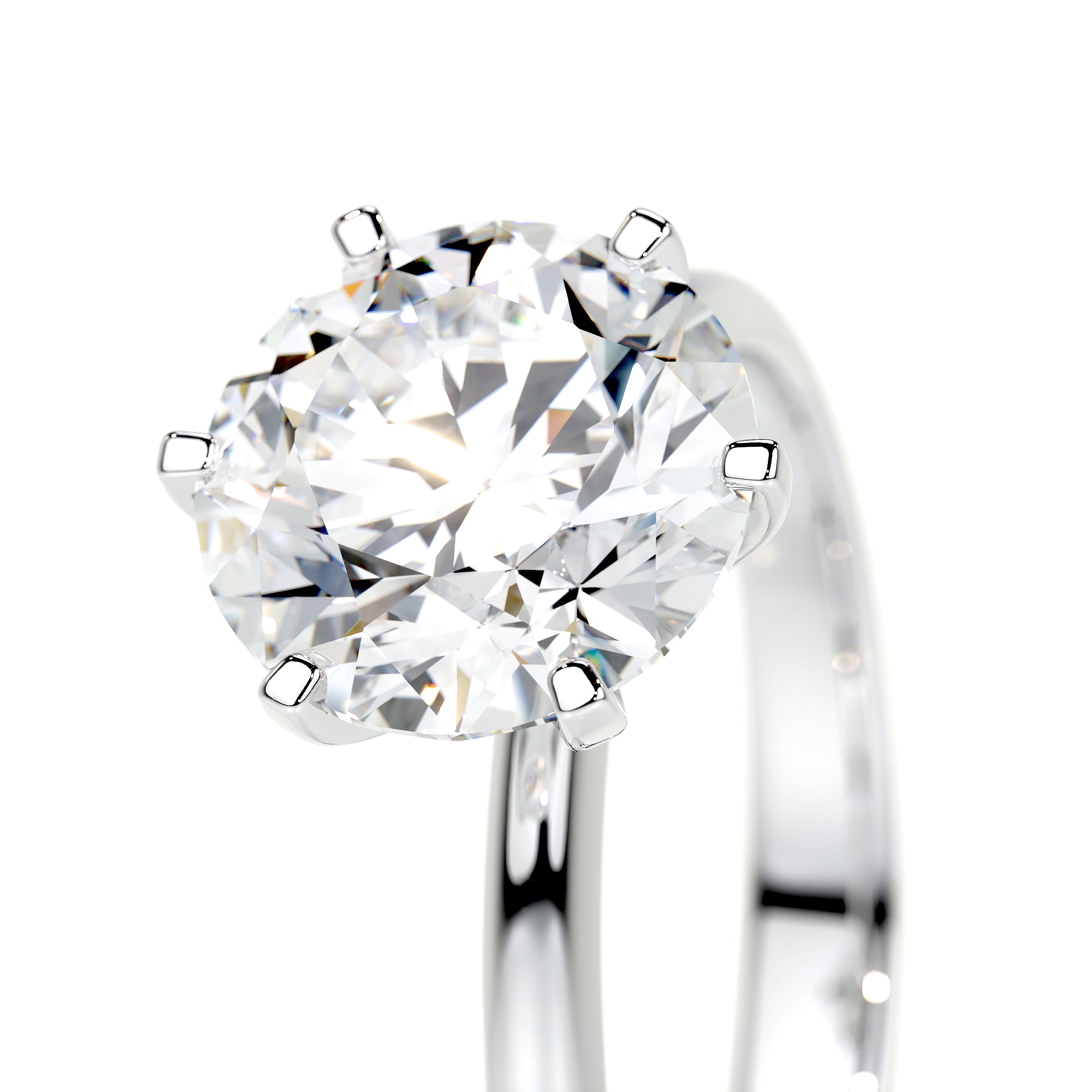 Round Solitaire Lab Grown Diamond Engagement Ring