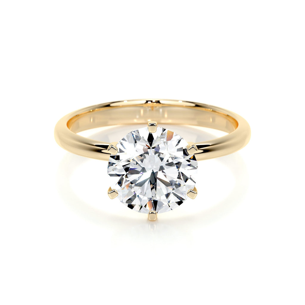 Round Solitaire Lab Grown Diamond Engagement Ring
