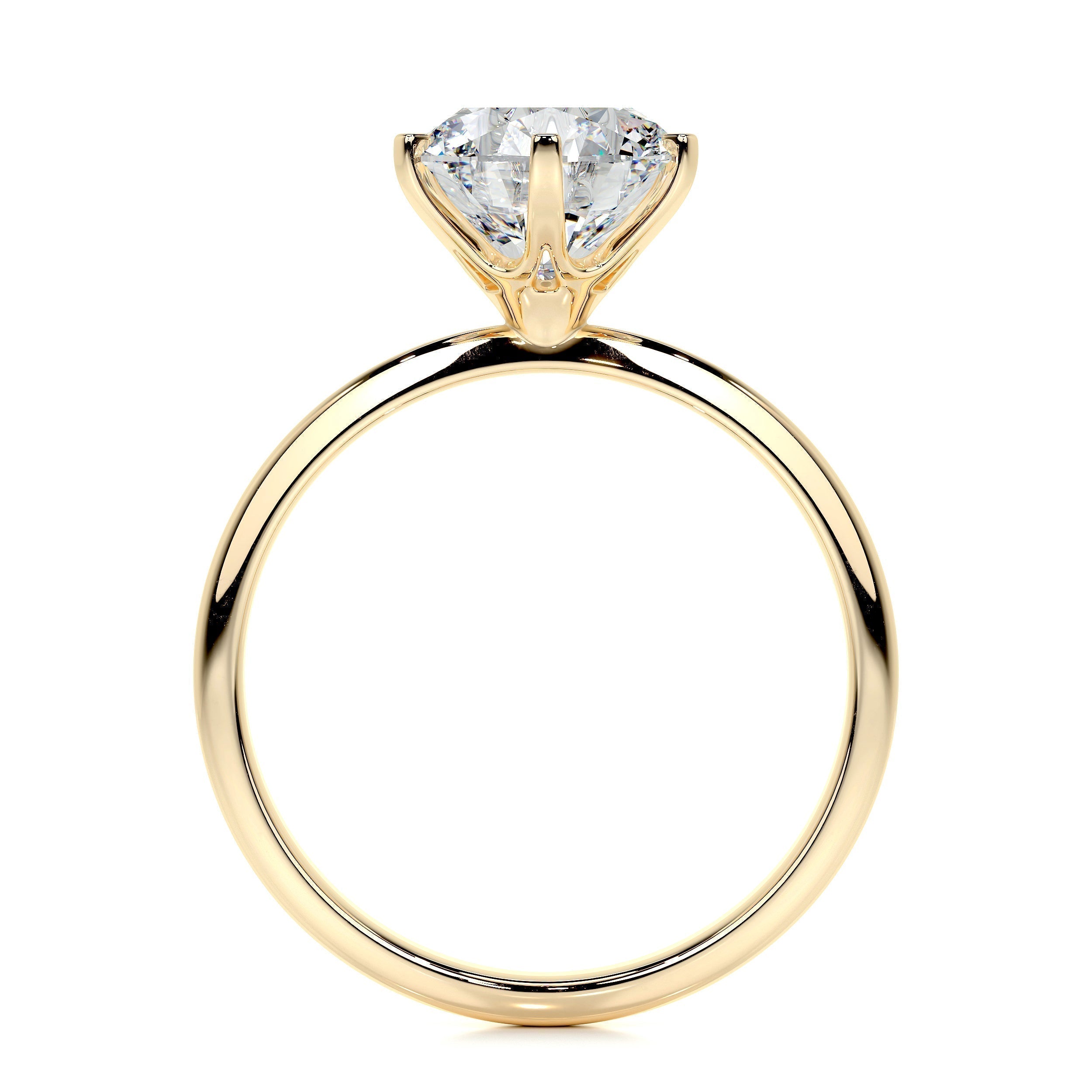 Round Solitaire Lab Grown Diamond Engagement Ring