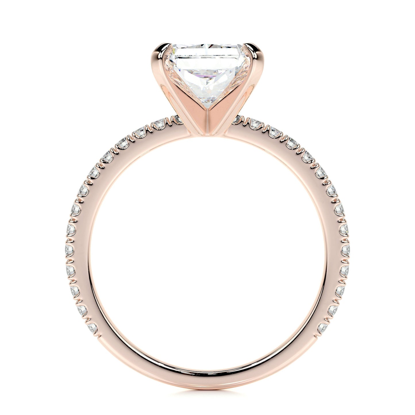 3.0 CT Radiant Solitaire CVD G/SI1 Diamond Engagement Ring 14