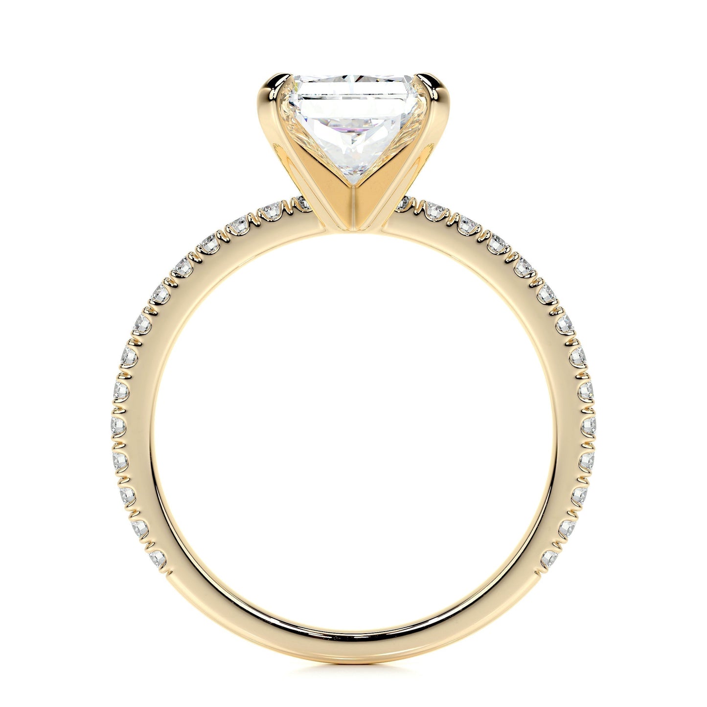 3.0 CT Radiant Solitaire CVD G/SI1 Diamond Engagement Ring 9