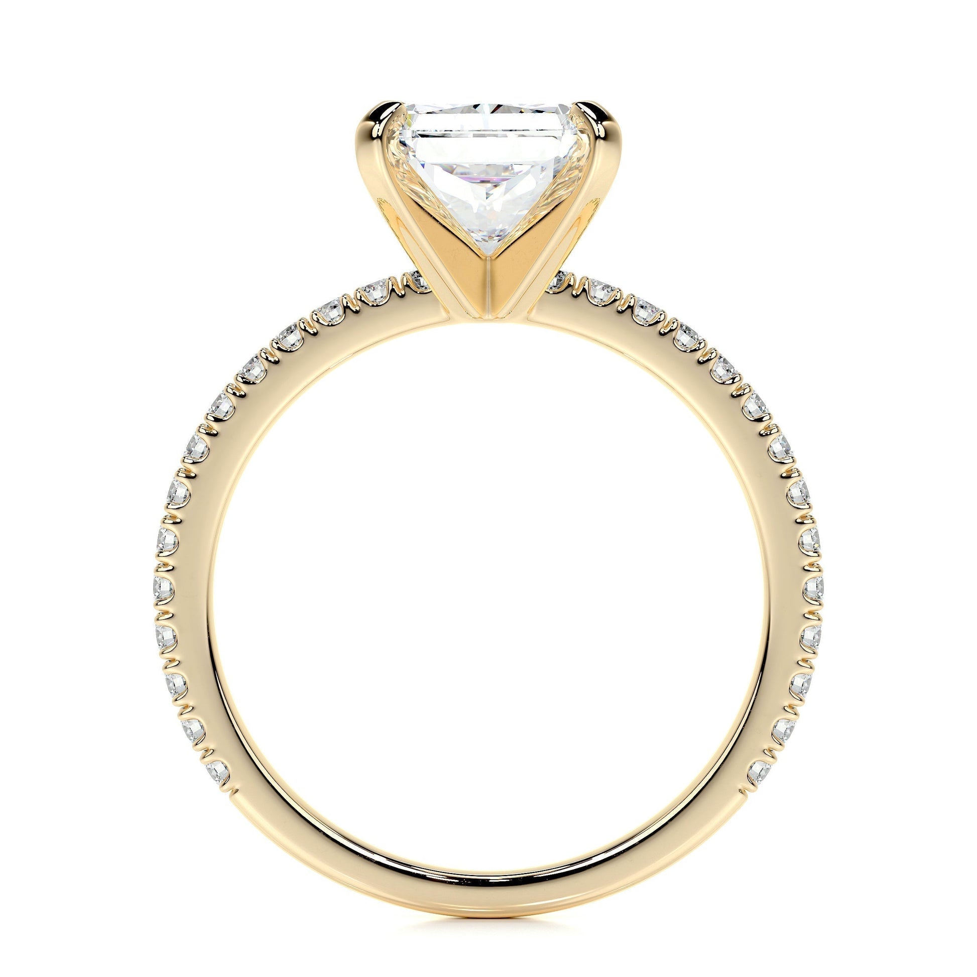 3.0 CT Radiant Solitaire CVD G/SI1 Diamond Engagement Ring 9