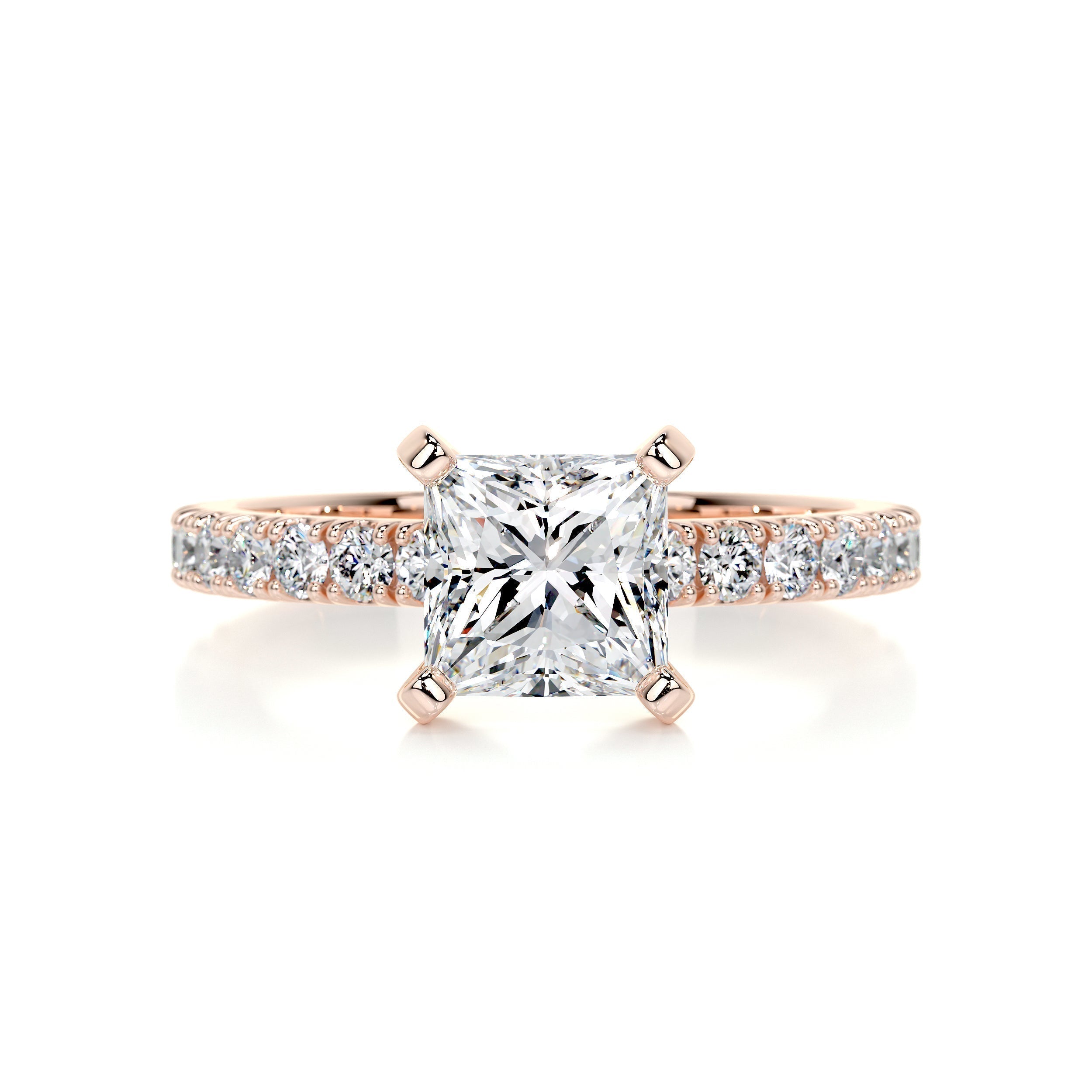 Princess Pave Lab Grown Diamond Engagement Ring