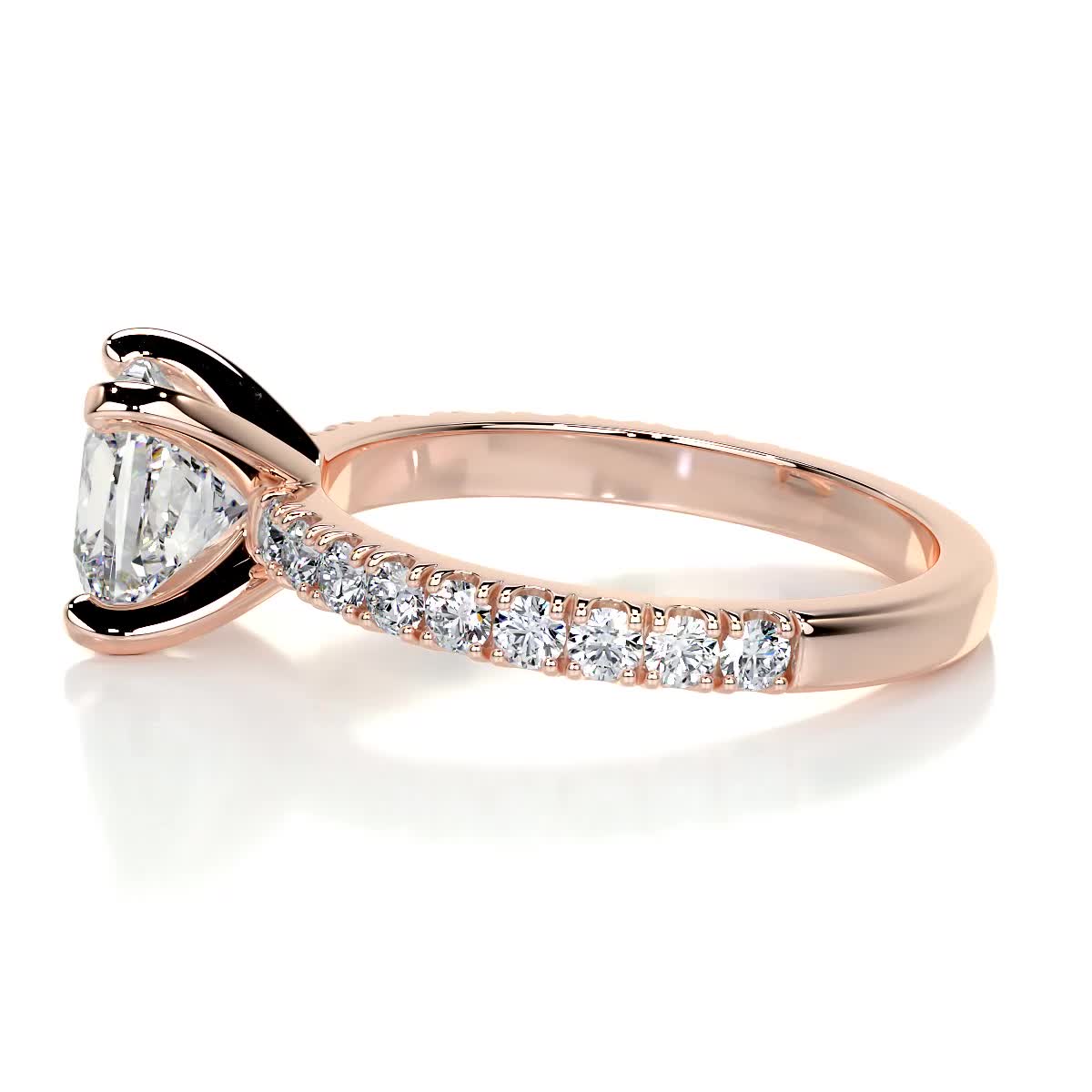 Princess Pave Lab Grown Diamond Engagement Ring