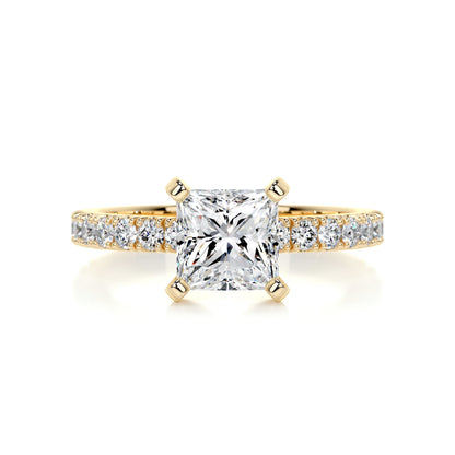 1.50 CT Princess Solitaire CVD G/VS2 Diamond Engagement Ring 7
