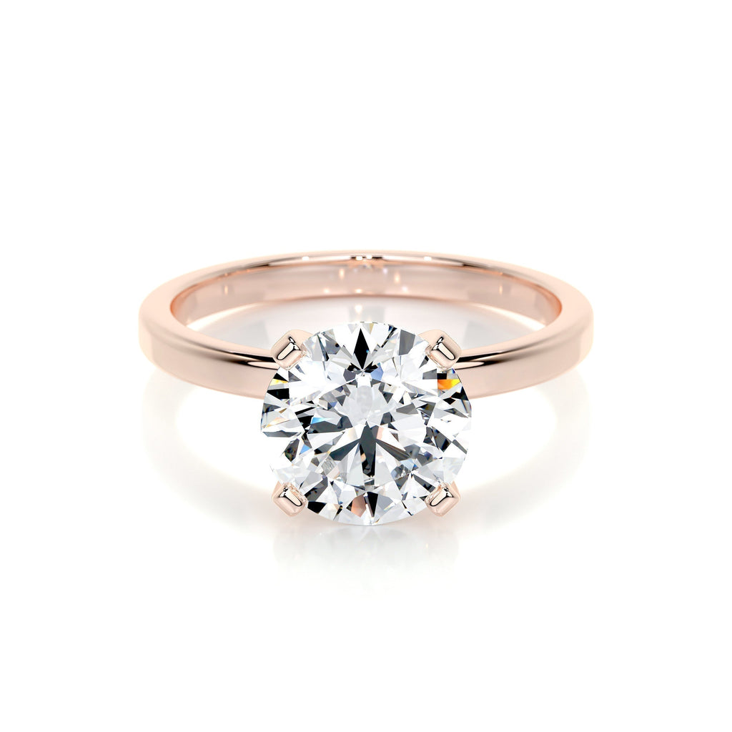 Round Solitaire Lab Grown Diamond Engagement Ring
