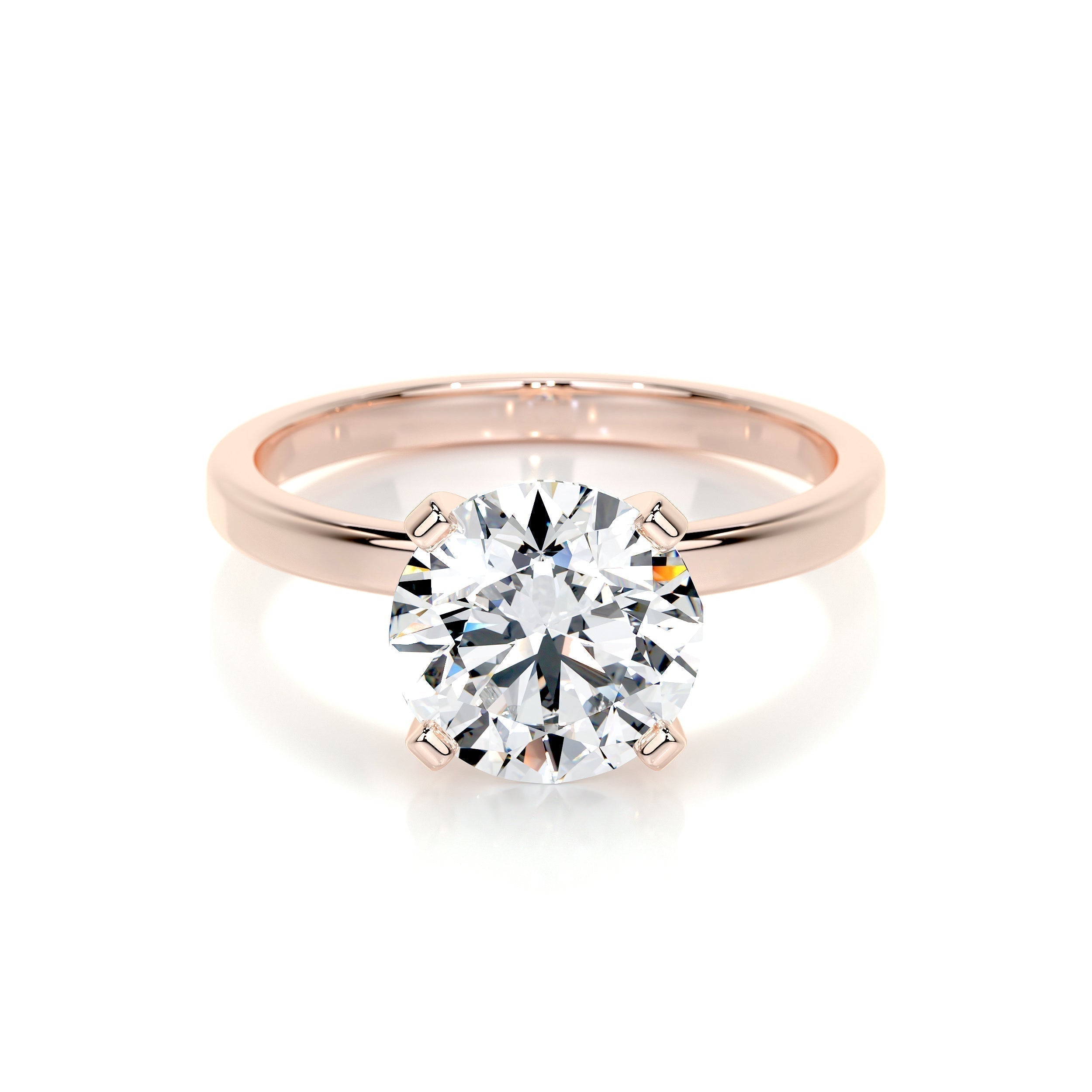 Round Solitaire Lab Grown Diamond Engagement Ring