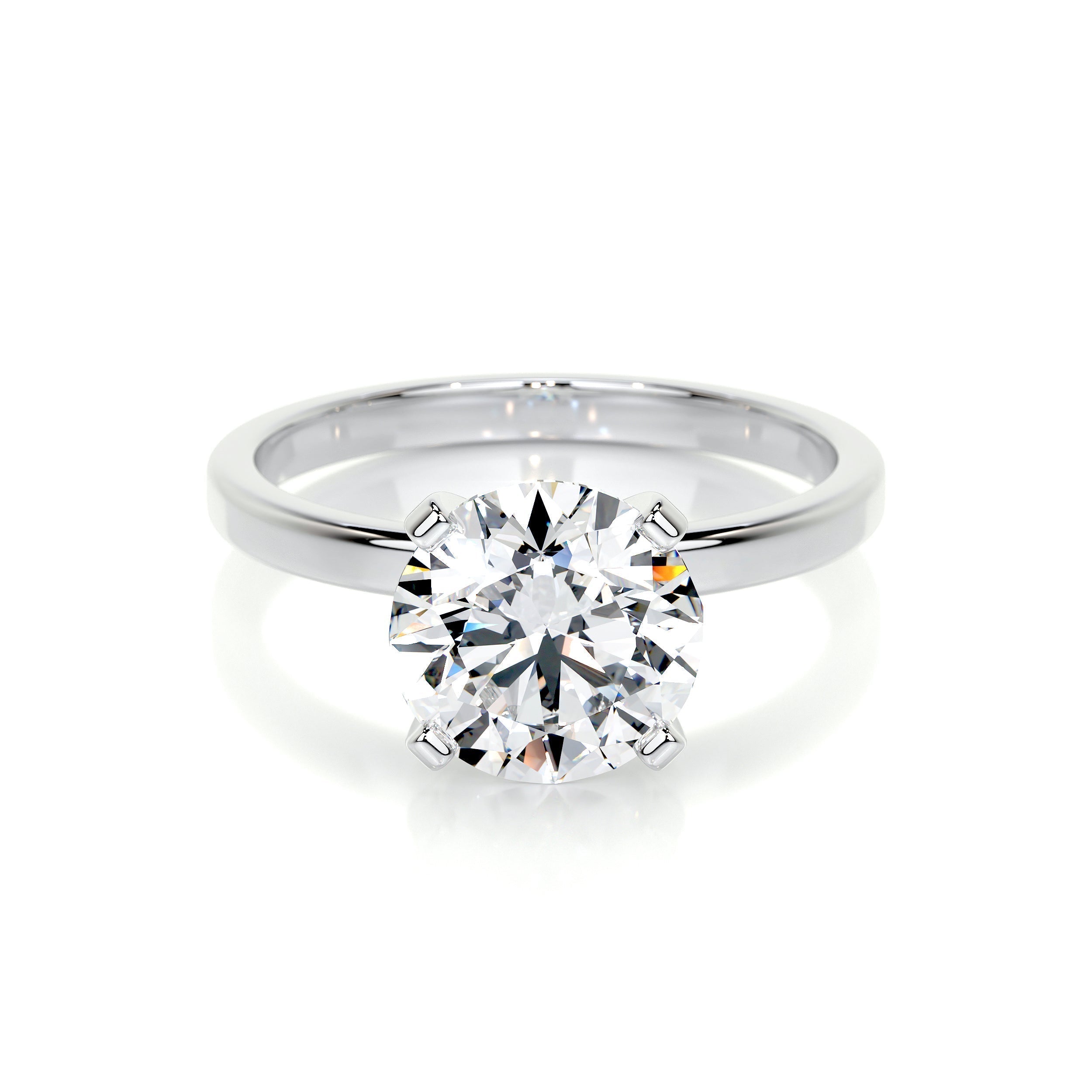 Round Solitaire Lab Grown Diamond Engagement Ring