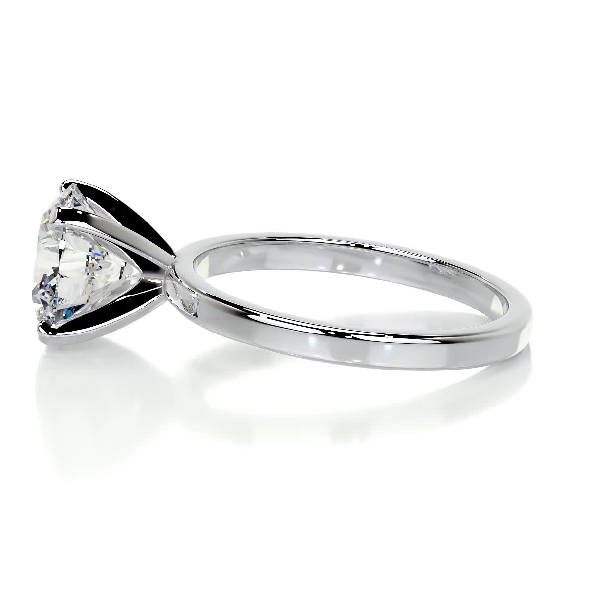 Round Solitaire Lab Grown Diamond Engagement Ring
