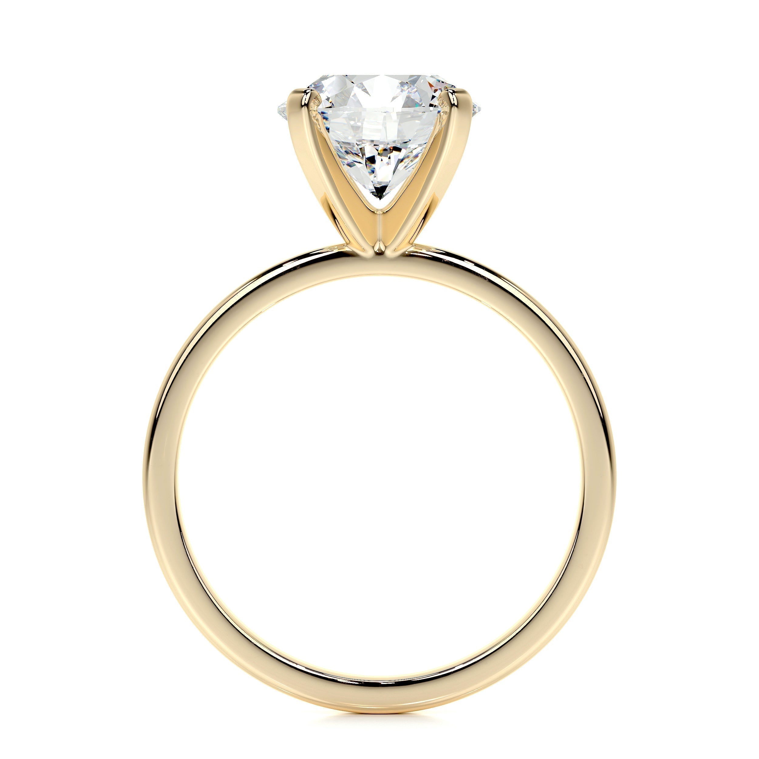 Round Solitaire Lab Grown Diamond Engagement Ring