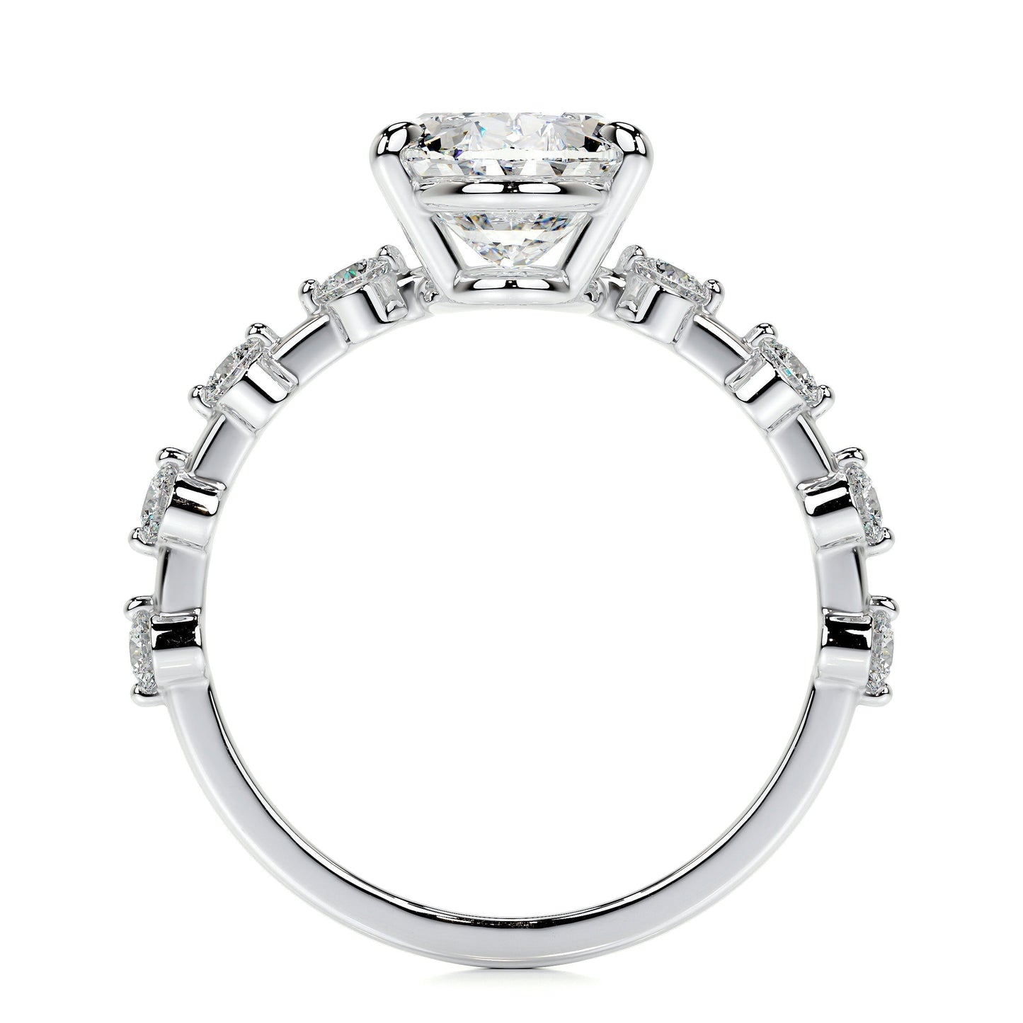 3.0 CT Oval Solitaire CVD  E/VS1 Diamond Engagement Ring 7