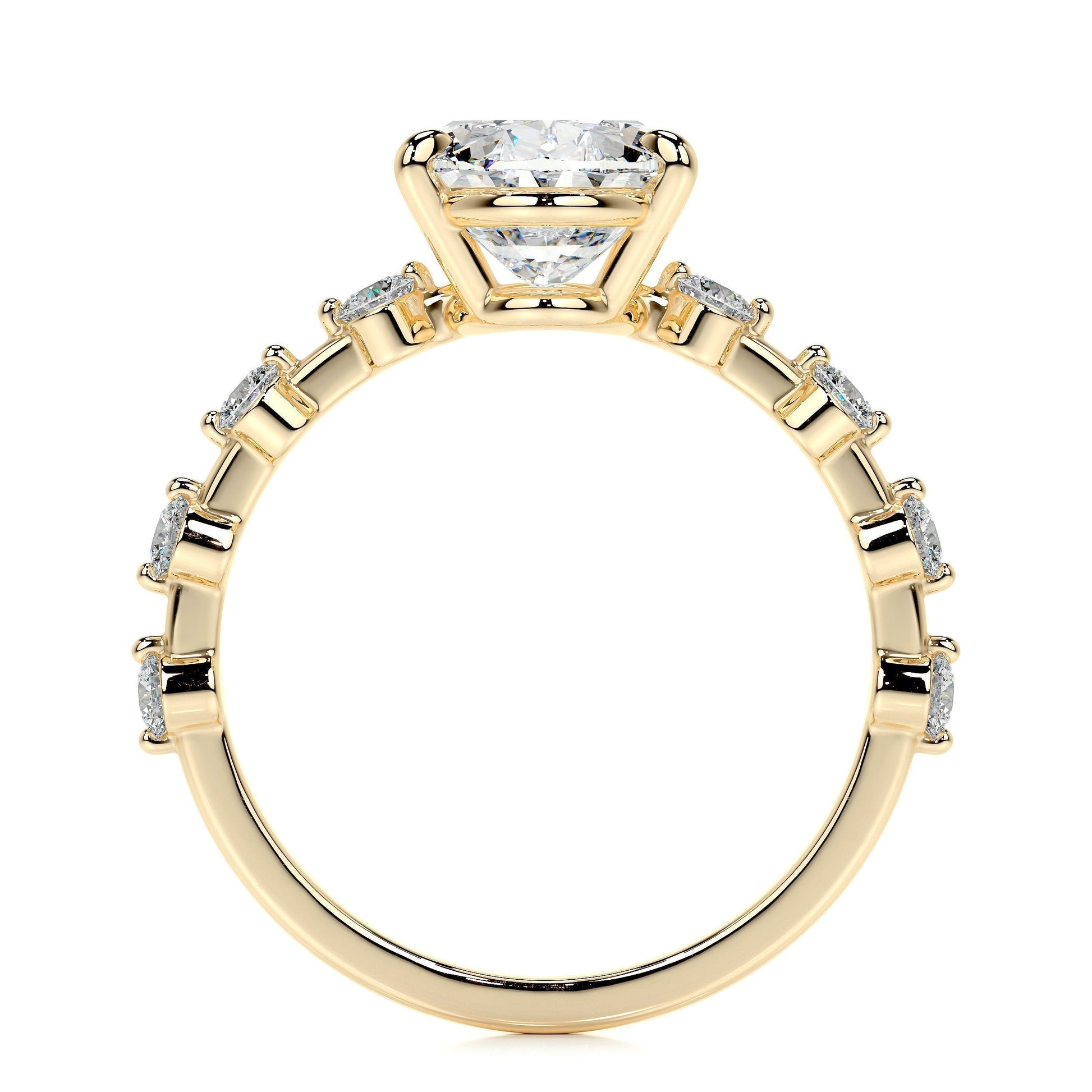 3.0 CT Oval Solitaire CVD  E/VS1 Diamond Engagement Ring 12