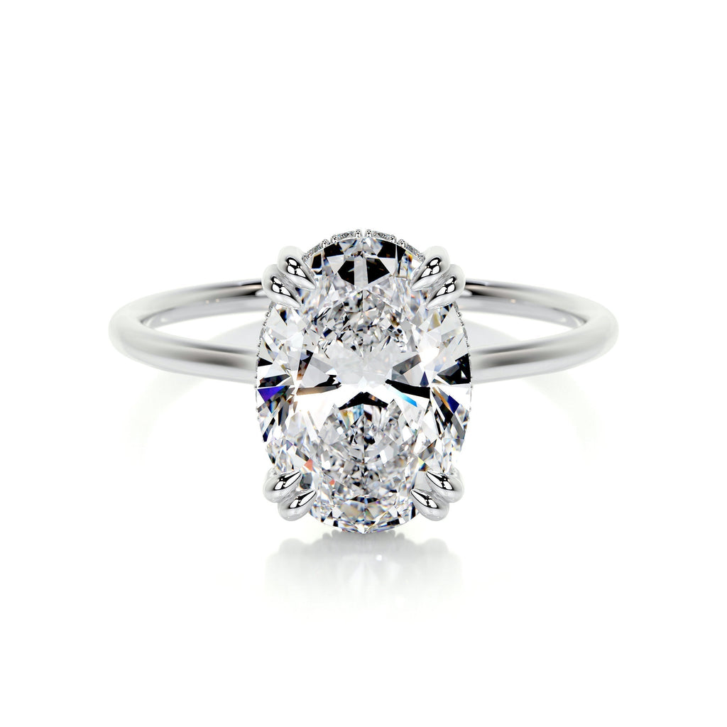 Oval Hidden Halo Lab Grown Diamond Engagement Ring